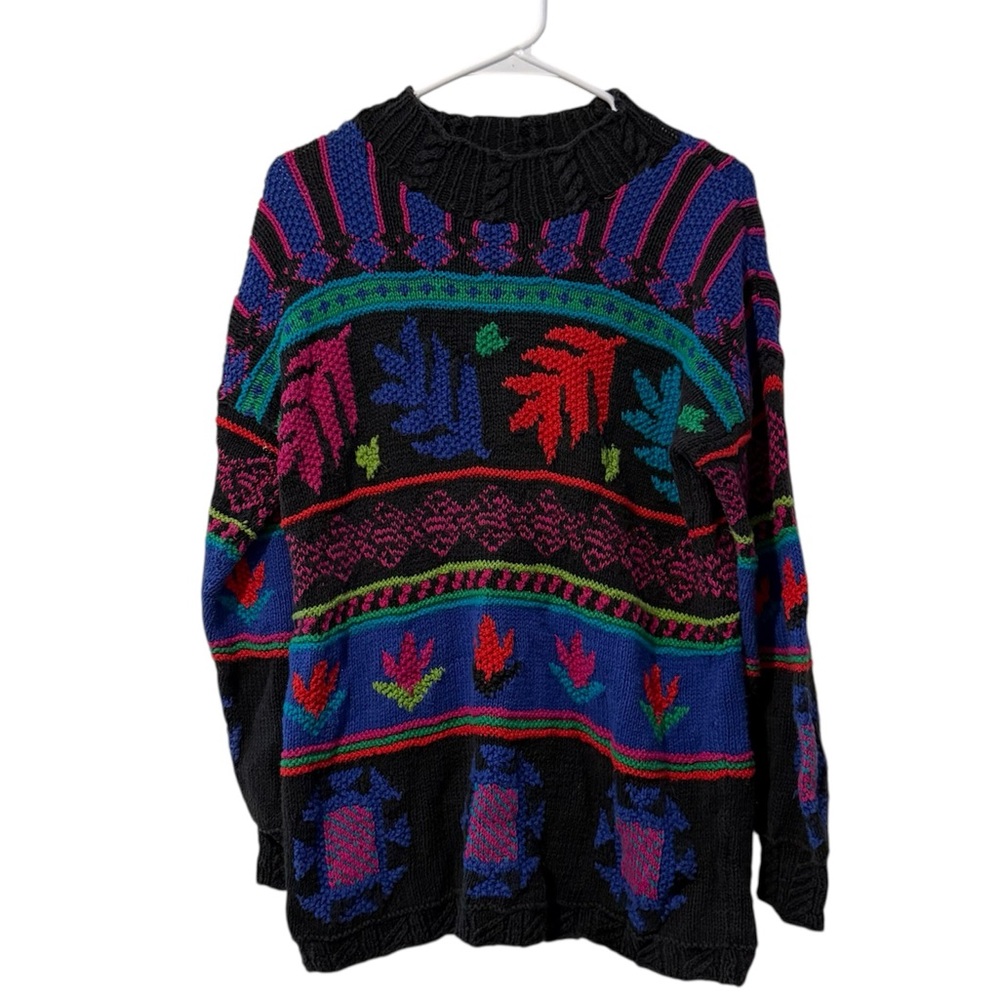 Vintage Colorful Patterned Sweater by Segrets Sun Prints
